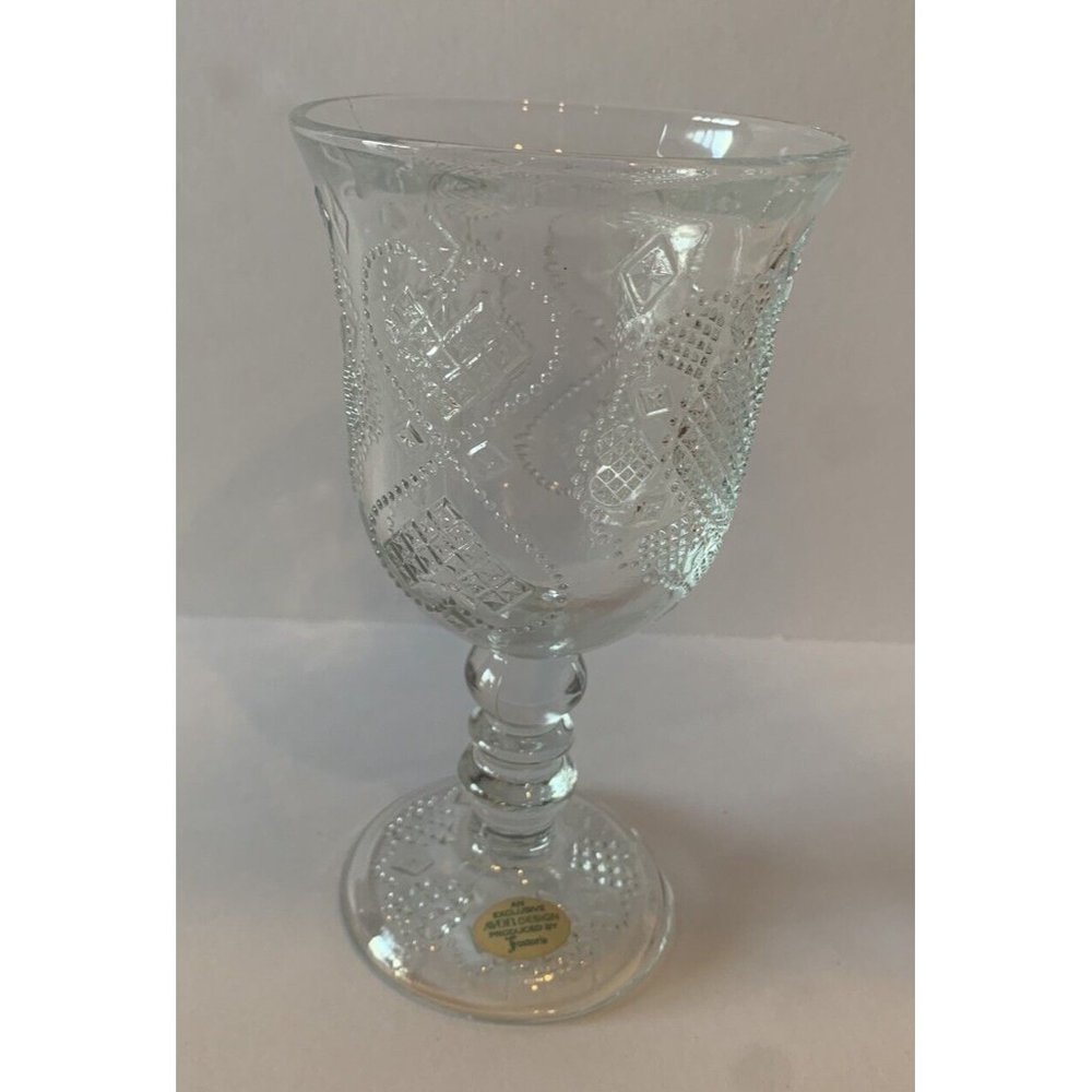 1978 Fostoria for Avon Glass Hearts & Diamonds Goblet Collectible